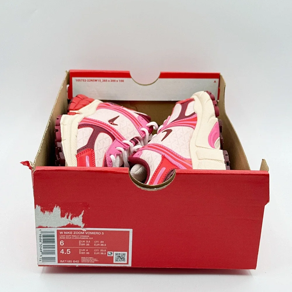 Nike Zoom Vomero 5 Size 6 Womens Light Soft Pink Crimson IM7185-640